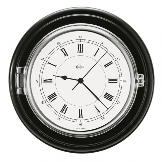 Часы морские настенные BARIGO CAPTAIN кварц., черный Pianolack