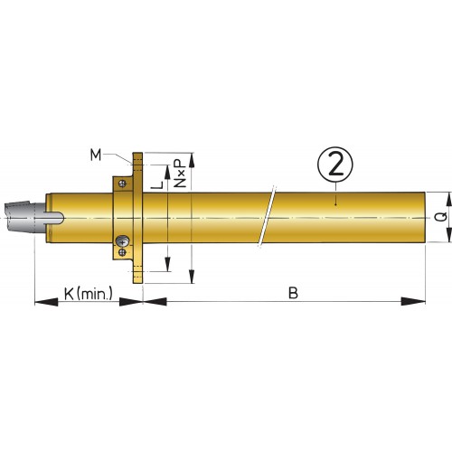 Труба дейдвудная бронзовая BL, диаметр - 30 мм длина - 500 мм