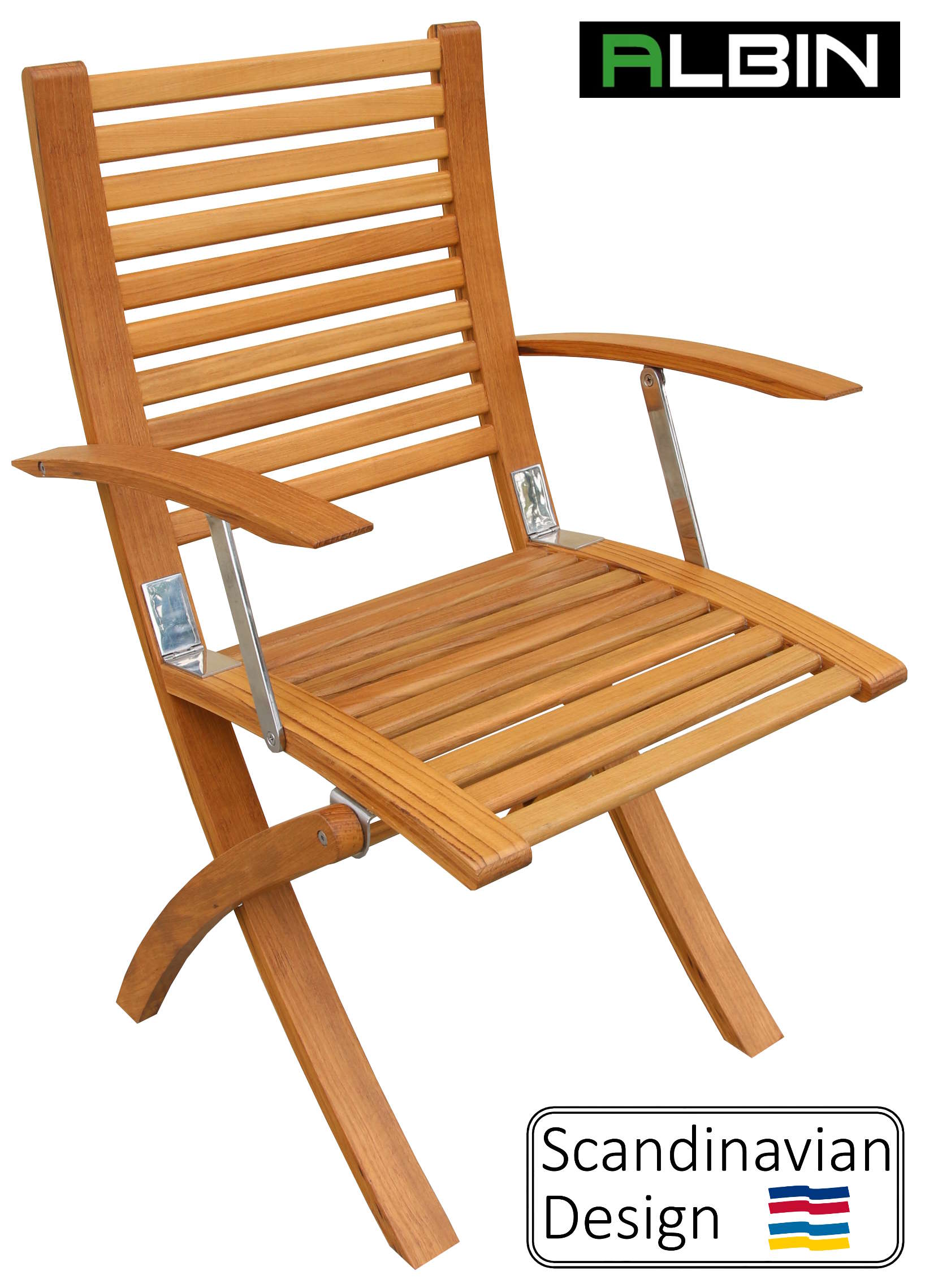 Раскладное кресло EUDE Nautic – Marstrand, тиковые планки
