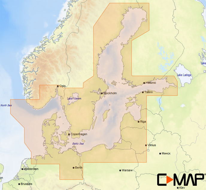 Карты морей C-MAP MAX-N+ размер WIDE